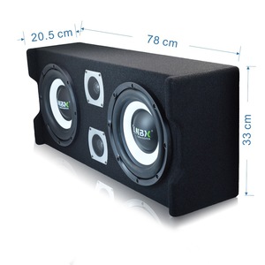 TANBX Active Subwoofer 10 Inch Dual <b>Speaker</b> Car Audio <b>System</b> Stereo Wooden Box - Product Image 3