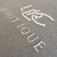 Enseigne en plexiglas pour devanture de magasin, petite, solide, lettres en plastique, logo, lettres en acrylique transparentes 3D