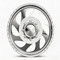 Jantes arrière forgées personnalisées polies SL 20X8.25 24X8.25 avec moyeu flottant 10X225 8X165.1 pour Ram 3500 Ford F350 F450