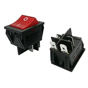 DEWO HS9 4 pins rocker switch double pole single actuator boat switches 20A 250V illuminated switch for machines