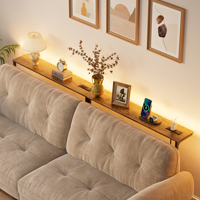 Table console robuste et réglable avec prises électriques UL et éclairage LED, vente en gros, table étroite pour derrière canapé, usine OEM
