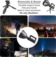 Nouveau Hot Portable lumière extérieure LED lampe de poche portable camping lumière haute puissance étanche USB charge forte lumière projecteur