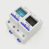 Compteur d'énergie monophasé DDS1PT2 sur rail DIN 220V 230V, compteur d'électricité numérique kWh avec écran LCD, 5(60)A Classe 1.0