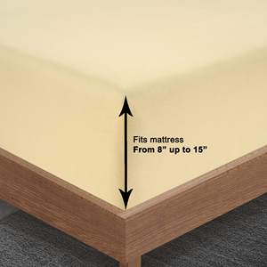 100% ऑर्गेनिक कॉटन शीट सेट शुद्ध लंबी स्टेपल पर्केल बुनाई वाली मुलायम बिस्तर शीट, बिस्तर पर सांस लेने योग्य गद्दे के लिए - Product Image 6