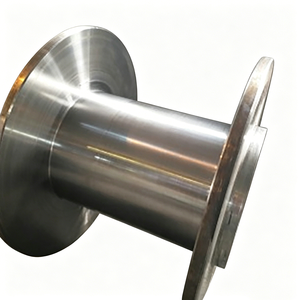 Tambour de câble métallique CNC sur mesure de haute précision, en acier allié, robuste, avec manchon axial, usiné par tournage et fraisage, pour machines de levage, fabriqué au Vietnam - Product Image 1