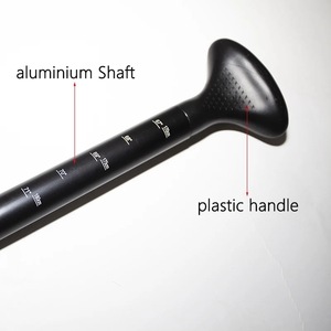 Canne en aluminium ultralégère à verrouillage rapide, pagaie polyvalente à trois sections, 170-220cm, noire, portable pour lacs et rivières - Product Image 5