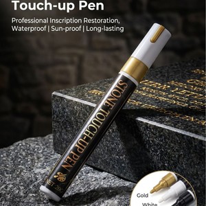 Pennarelli <span class=keywords><strong>per</strong></span> Ritocchi su Lapidi Best-seller, Impermeabili e Resistenti allo Sbiadimento, Punta da 3mm, Penna a Grande Capacità <span class=keywords><strong>per</strong></span> Ritocchi su Incisioni - Product Image 1