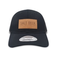 Gorra de camionero de estilo Richardson 112 con logotipo de parche de cuero de malla de algodón negro estructurado de moda de 6 paneles de alta calidad personalizada