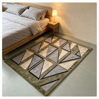 Tapis en acrylique vert tufté à la main pour salon – Prix de gros – Tapis de zone