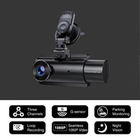 Caméra DVR automatique 4K haute résolution Caméra de tableau de bord de navigation GPS avec capteur G Wifi 3 lentilles pour voitures et véhicules