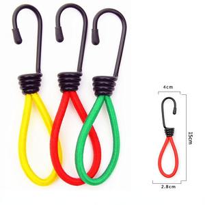 Boucle de cordon élastique pour tente d'extérieur, crochet de 15cm pour accessoires de bâche de camping, matériau en fer, tissu Oxford multicolore - Product Image 3