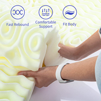 Matelas en mousse à mémoire de forme polyuréthane au design moderne, drap éponge à rebond lent, housse amovible pour la maison, la voiture, l'hôtel, la chambre à coucher et le lit.