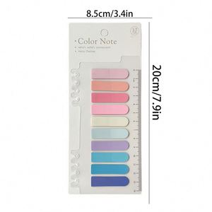 Morandi Color PET Index Paste Writable Custom Book Label Students Tear-Notepad Self-Adhesive Transparent Tabs School Use - Product Image 2
