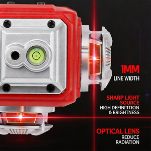 360 °   Niveau <span class=keywords><strong>laser</strong></span> vert auto-nivelant 12 lignes, outil <span class=keywords><strong>laser</strong></span> à lignes croisées avec batterie Li-ion rechargeable <span class=keywords><strong>pour</strong></span> le carrelage - Product Image 2