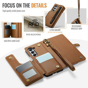 Nouveau Design 2024 CaseMe <span class=keywords><strong>pour</strong></span> Samsung Z Fold 6 Étui Support Béquille <span class=keywords><strong>Cuir</strong></span> de Sublimation <span class=keywords><strong>pour</strong></span> Samsung Z Fold 6 5 4 3 Étui Portefeuille - Product Image 3