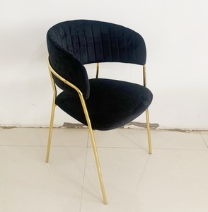 Chaise <span class=keywords><strong>de</strong></span> <span class=keywords><strong>Table</strong></span> à manger en fer forgé plaqué or nordique combinaison <span class=keywords><strong>fauteuil</strong></span> <span class=keywords><strong>de</strong></span> loisirs Simple pour café en ligne célébrité luxe - Product Image 3