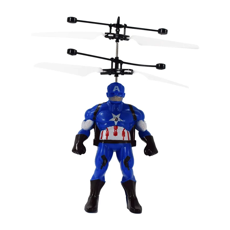 2022 new mould toy induction Avengers Flying Toys led light usb kids toys