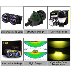 SANVI New Arrival S8 BI LED <b>Projector</b> Lens 2.5 Inch 45W 5500K 4300K Car Headlight LED Headlight for Motorcycle Car Auto <b>Lighting</b> - Product Image 2