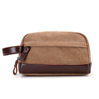 Trousse de toilette en toile unie pour hommes, sac de maquillage de voyage écologique, personnalisé, vente en gros,