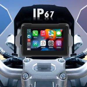 Zmecar 5 inç carplay motosiklet ekran motosiklet Carplay sistemi TPMS navigasyon DVR motosiklet carplay kamera ve tpms ile