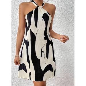 Nouveau printemps et été imprimé sexy hors épaule à lacets lâche femmes robe dames - Product Image 5