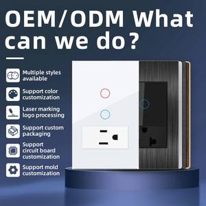 Interruptor de 2 Botones de 118 mm, 3 Orificios, 10A, Material de PC, Control por Voz y Móvil para Hogares, Hoteles y Salas de Conferencia - Product Image 6