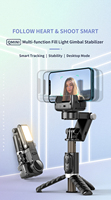 360 gradi Pano Shoot telecomando Wireless Beauty Light Desktop Gimbal stabilizzatore Fill Light Selfie Stick treppiede