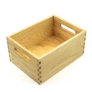 Большой деревянный ящик для хранения коричневый деревянный ящик для инструментов багажник