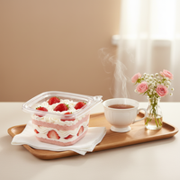 Gobelets à dessert avec couvercle pour pudding, mousse aux fruits et crème glacée, boîte à gâteau en plastique transparent de qualité alimentaire PET