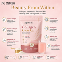 Poudre de Collagène Certifiée Halal pour Adultes, Vente en Gros OEM, Mélange Marin et Bovin Hydrolysé avec Vitamine C pour l'Éclat de la Peau et la Croissance des Cheveux