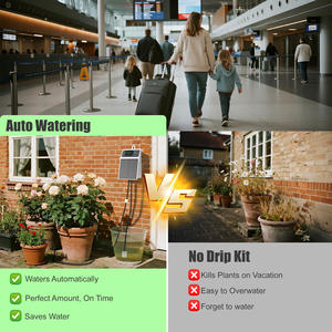 F100 2026 Nuevo Temporizador de <span class=keywords><strong>Riego</strong></span> Digital con Energía Solar, Controlador de <span class=keywords><strong>Riego</strong></span> Automático por Goteo para Plantas en Interiores y Exteriores - Product Image 5