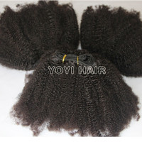 Extensions de cheveux humains Remy 100% alignés sur les cuticules, bouclés afro crépus 4a 4b 4c