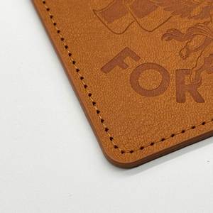 Sous-verres en cuir PU personnalisés à bas prix avec logo imprimé pour boissons, tapis de tasse, cadeau promotionnel - Product Image 4