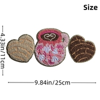 Vente en gros de patchs chenille roses brodés personnalisés appliques cerise thermocollante rose vif pour vêtements