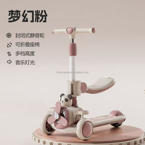 Trẻ em đa chức năng sáu trong một stomp Scooter thiết kế độc đáo với 4 chiều cao điều chỉnh phù hợp cho trẻ em từ 1 đến 14 tuổi. - Product Image 2