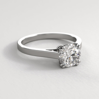 Bague de fiançailles solitaire en or massif 18 carats personnalisée avec diamant de laboratoire CVD/HPHT VVS certifié IGI, taille ronde 3 carats, bande large et plate