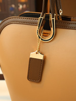 Sac à main élégant en cuir PU vert olive pour femme, avec poignée supérieure, bandoulière amovible et fonction cabas.