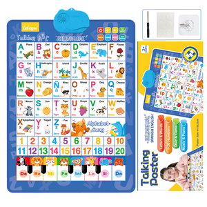 Póster de aprendizaje para niños, juguete educativo para <span class=keywords><strong>enseñar</strong></span> matemáticas del alfabeto, juguete parlante bilingüe en <span class=keywords><strong>español</strong></span> e inglés, máquina de aprendizaje 2 en 1 - Product Image 6