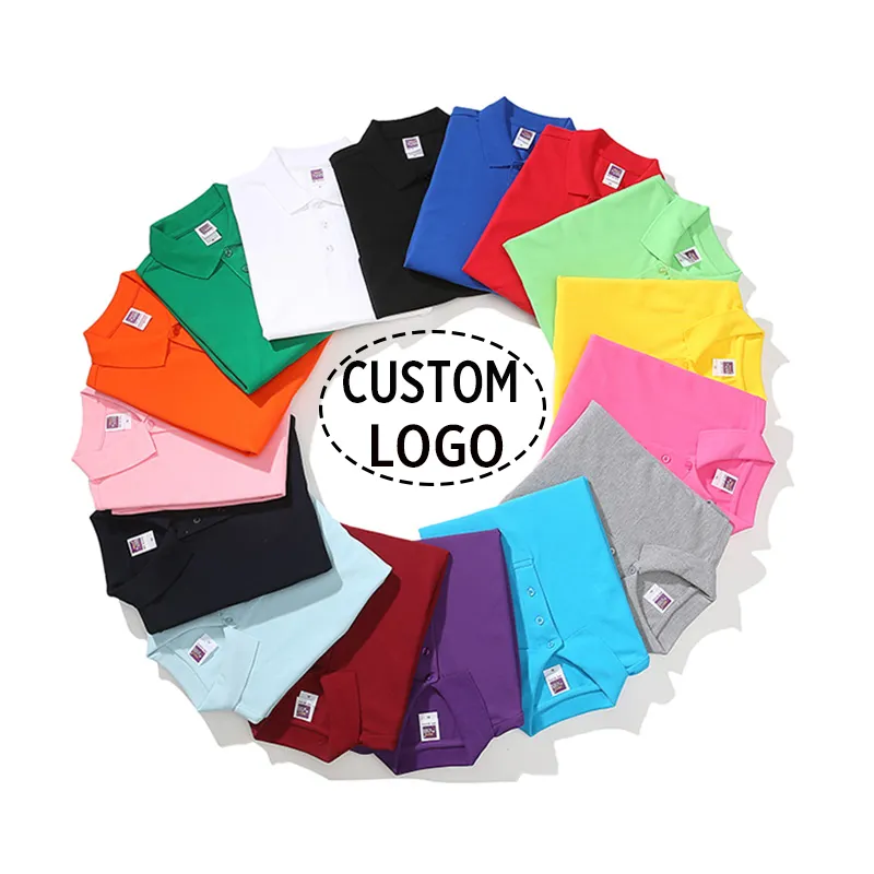 High-quality comfortable handsome men's and women's cotton POLO shirts can be customized personal logo