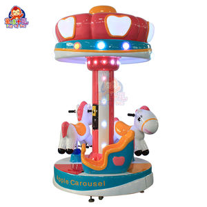 Parc d'attractions à jetons pour enfants Carrousel Horse Swing Ride Amusement Garantie 1 an - Product Image 3