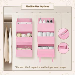 Over The Door Organizer 6 <b>Shelf</b> Detachable Storage With 8 Pockets Waterproof Anti Tilt For Behind Door Use - Product Image 4