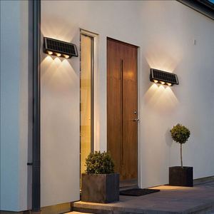Prix d'usine, éclairage moderne sur cour, villa, éclairage extérieur IP65, applique murale solaire à led ABS étanche - Product Image 2