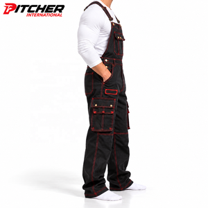 Salopettes en jean délavé pour hommes, avec poches, pour la vente en gros aux détaillants de mode, fourniture en marque privée - Product Image 2