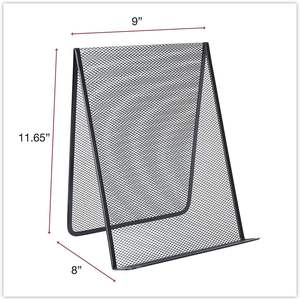 Free Standing Metal Mesh <b>Document</b> <b>Holder</b> 35 Sheet Capacity in Black Metal Color - Product Image 1