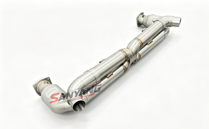 Sistema de Escape a <span class=keywords><strong>Precio</strong></span> de Fábrica para <span class=keywords><strong>Porsche</strong></span> 911 <span class=keywords><strong>997</strong></span>/<span class=keywords><strong>997</strong></span>.2 <span class=keywords><strong>Turbo</strong></span> 3.8T, Tubos de Escape Catback Rectos con Downpipe para Auto de Carreras - Product Image 2