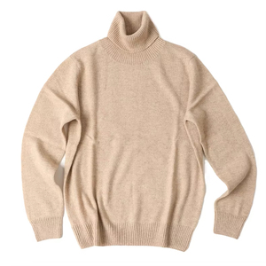 Oem Bán Buôn Chất Lượng Cao 100% Cashmere Dệt Kim Len Mùa Đông Cao Cổ Áo Len Cho Phụ Nữ Ấm Áp Và Giản Dị Với Phía Trước Logo - Product Image 2
