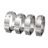 Colliers de serrage réglables sans palier à double oreille pour tuyaux et câbles, métriques, en acier galvanisé avec finition zincée, OEM