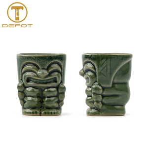 Juego de 6/12 Tazas Tiki, Vasos de Cóctel Tiki, Vasos de Cóctel de Cerámica con Tótem Polinesio para Venta al por Mayor Global - Product Image 4