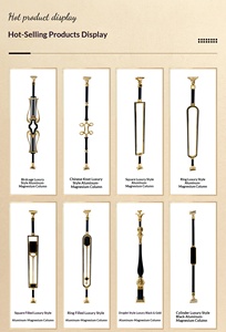 Escalier courbé traditionnel hérité SJ-B036 avec garde-corps en bronze et en aluminium moulé, et rampes métalliques pour villa et hôtel d'époque - Product Image 6