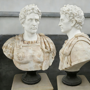Vente flash, sculpture en pierre de buste masculin exquis grandeur nature, art européen, sculpture en marbre sculptée à la main, buste masculin à mi-longueur pour villa, <span class=keywords><strong>parc</strong></span> - Product Image 2